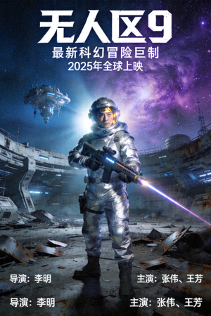 最新电影《无人区9》官方海报 - 科幻冒险巨制